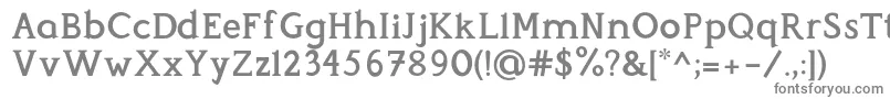 フォントPerspicacious SemiBold – 白い背景に灰色の文字