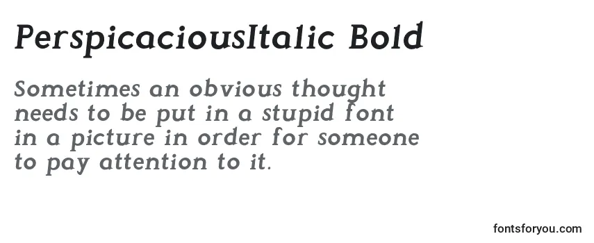 フォントPerspicaciousItalic Bold