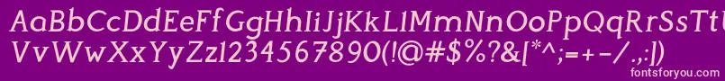 fuente PerspicaciousItalic Medium – Fuentes Rosadas Sobre Fondo Morado