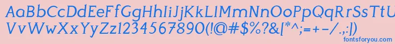 fuente PerspicaciousItalic Regular – Fuentes Azules Sobre Fondo Rosa