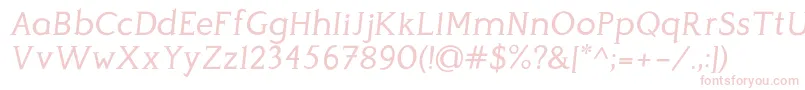 PerspicaciousItalic Regular Font – Pink Fonts on White Background