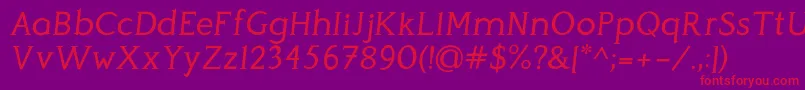 fuente PerspicaciousItalic Regular – Fuentes Rojas Sobre Fondo Morado