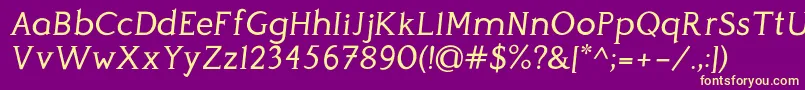 fuente PerspicaciousItalic Regular – Fuentes Amarillas Sobre Fondo Morado