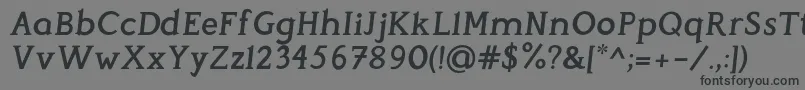 フォントPerspicaciousItalic SemiBold – 黒い文字の灰色の背景