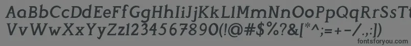 fuente PerspicaciousItalic SemiBold – Fuentes Negras Sobre Fondo Gris