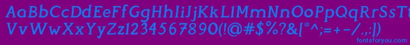 fuente PerspicaciousItalic SemiBold – Fuentes Azules Sobre Fondo Morado