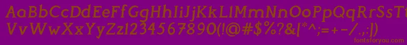 fuente PerspicaciousItalic SemiBold – Fuentes Marrones Sobre Fondo Morado