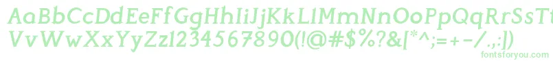 PerspicaciousItalic SemiBold Font – Green Fonts on White Background