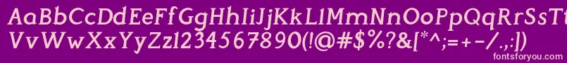 PerspicaciousItalic SemiBold Font – Pink Fonts on Purple Background