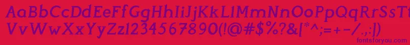 fuente PerspicaciousItalic SemiBold – Fuentes Moradas Sobre Fondo Rojo