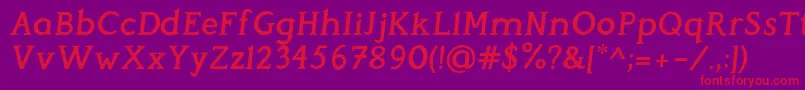 fuente PerspicaciousItalic SemiBold – Fuentes Rojas Sobre Fondo Morado