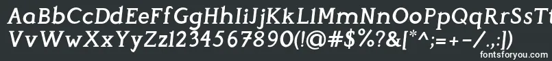 フォントPerspicaciousItalic SemiBold – 黒い背景に白い文字