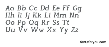 Schriftart PerspicaciousItalic SemiBold