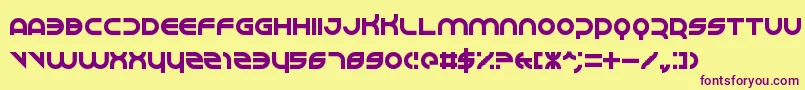 Perspire Font – Purple Fonts on Yellow Background