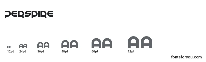 Perspire (136727) Font Sizes