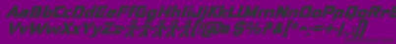 Fonte Pervitina Dex FFP – fontes pretas em um fundo violeta
