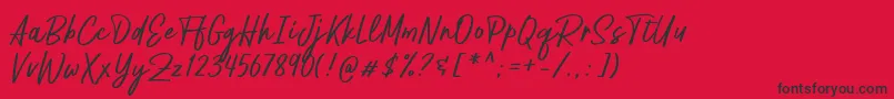 Pestapora Free Font – Black Fonts on Red Background