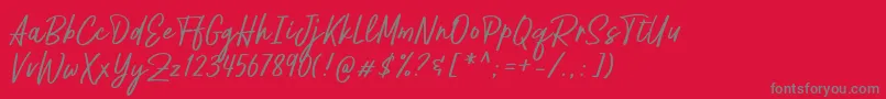 Pestapora Free Font – Gray Fonts on Red Background