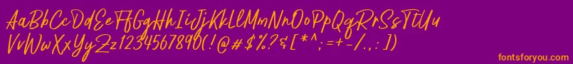 Pestapora Free Font – Orange Fonts on Purple Background