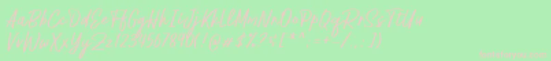 Pestapora Free-Schriftart – Rosa Schriften auf grünem Hintergrund