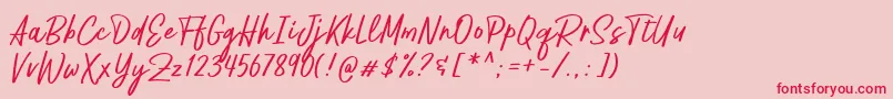 Pestapora Free Font – Red Fonts on Pink Background