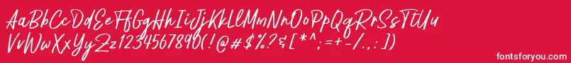 Pestapora Free Font – White Fonts on Red Background