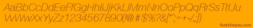 OlnovaLightita Font – Brown Fonts on Orange Background