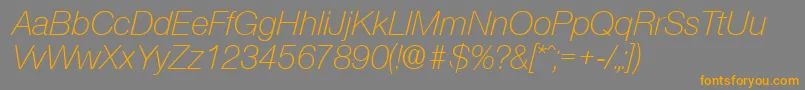 OlnovaLightita Font – Orange Fonts on Gray Background