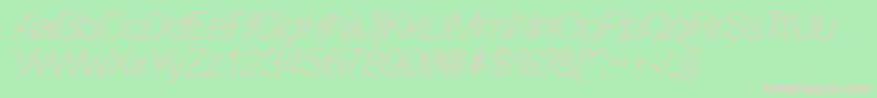 OlnovaLightita Font – Pink Fonts on Green Background