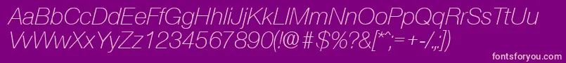 OlnovaLightita Font – Pink Fonts on Purple Background