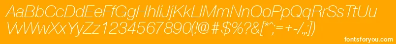 OlnovaLightita Font – White Fonts on Orange Background