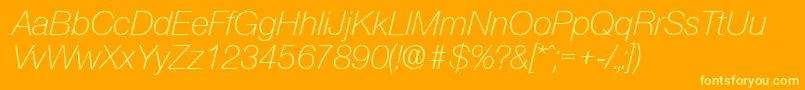 OlnovaLightita Font – Yellow Fonts on Orange Background
