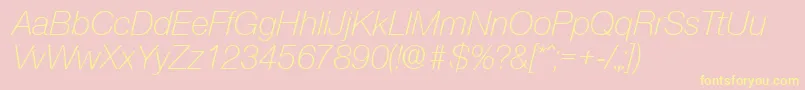 OlnovaLightita Font – Yellow Fonts on Pink Background