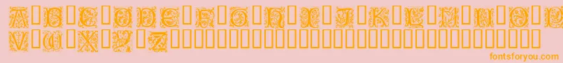 PETIFL   Font – Orange Fonts on Pink Background