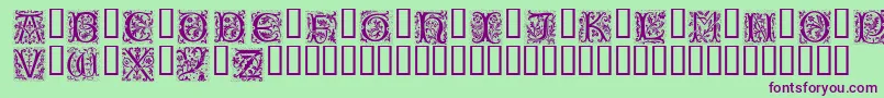 PETIFL   Font – Purple Fonts on Green Background