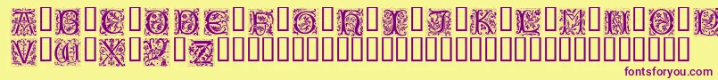 PETIFL   Font – Purple Fonts on Yellow Background