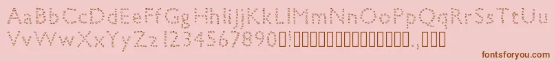 Шрифт petiteboule – коричневые шрифты на розовом фоне