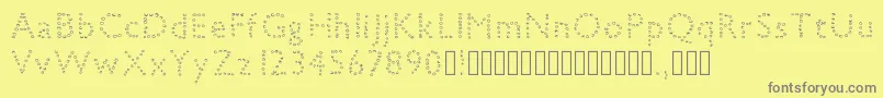 petiteboule Font – Gray Fonts on Yellow Background