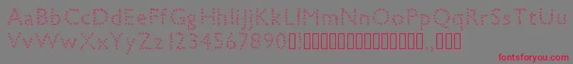 フォントpetiteboule – 赤い文字の灰色の背景