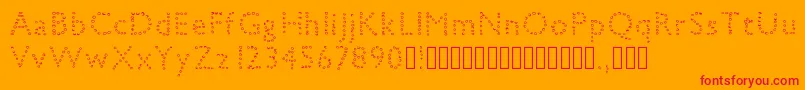 petiteboule Font – Red Fonts on Orange Background