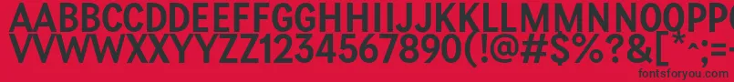 PetiteFrance Regular Font – Black Fonts on Red Background