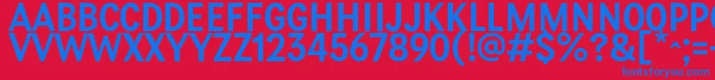 PetiteFrance Regular Font – Blue Fonts on Red Background