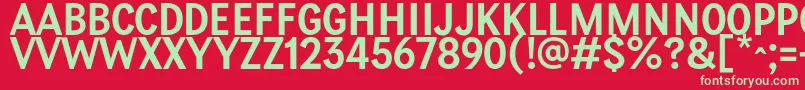 PetiteFrance Regular-Schriftart – Grüne Schriften auf rotem Hintergrund