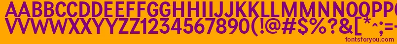 PetiteFrance Regular Font – Purple Fonts on Orange Background