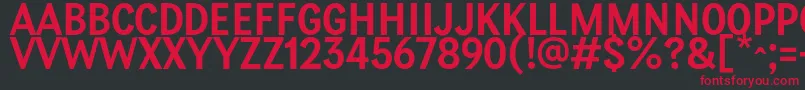 PetiteFrance Regular Font – Red Fonts on Black Background