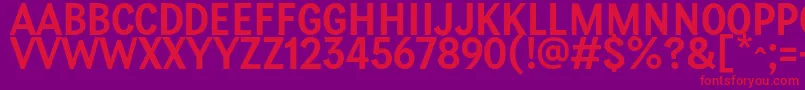 PetiteFrance Regular Font – Red Fonts on Purple Background