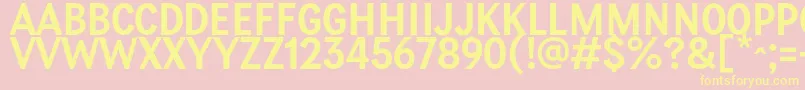 PetiteFrance Regular Font – Yellow Fonts on Pink Background