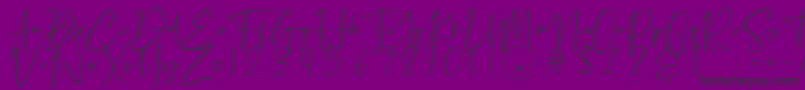 Petri Plate-Schriftart – Schwarze Schriften auf violettem Hintergrund