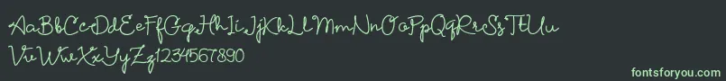 Petunia DEMO Font – Green Fonts on Black Background