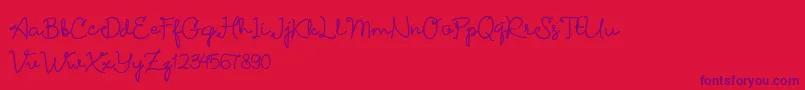 More about Petunia DEMO Font Petunia DEMO Font – Purple Fonts on Red Background